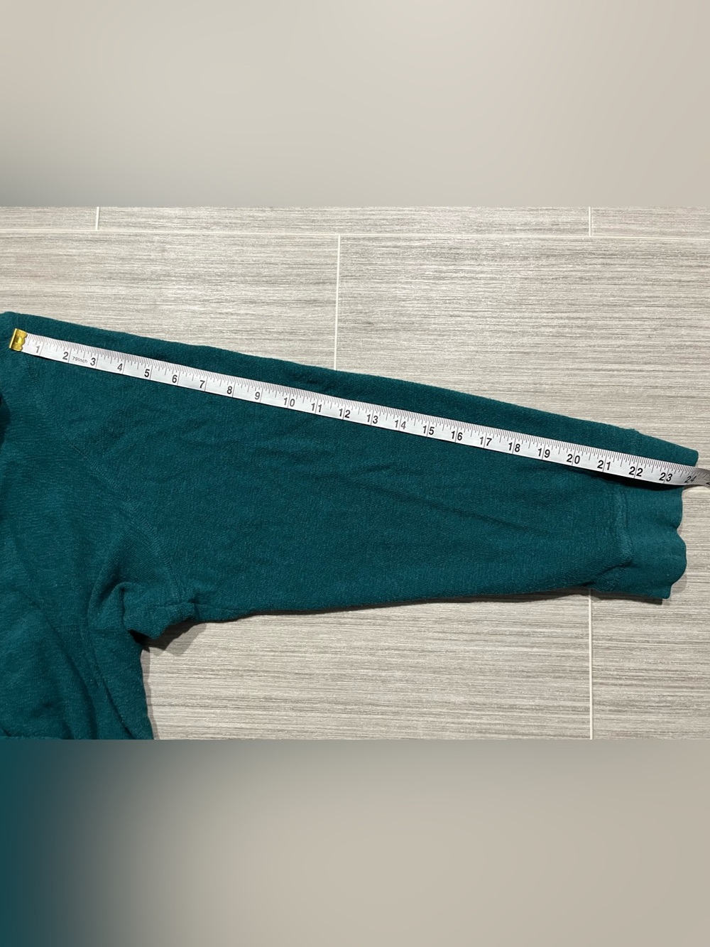 Men's Teal Button-Neck Sweater - Picture 5 of 10